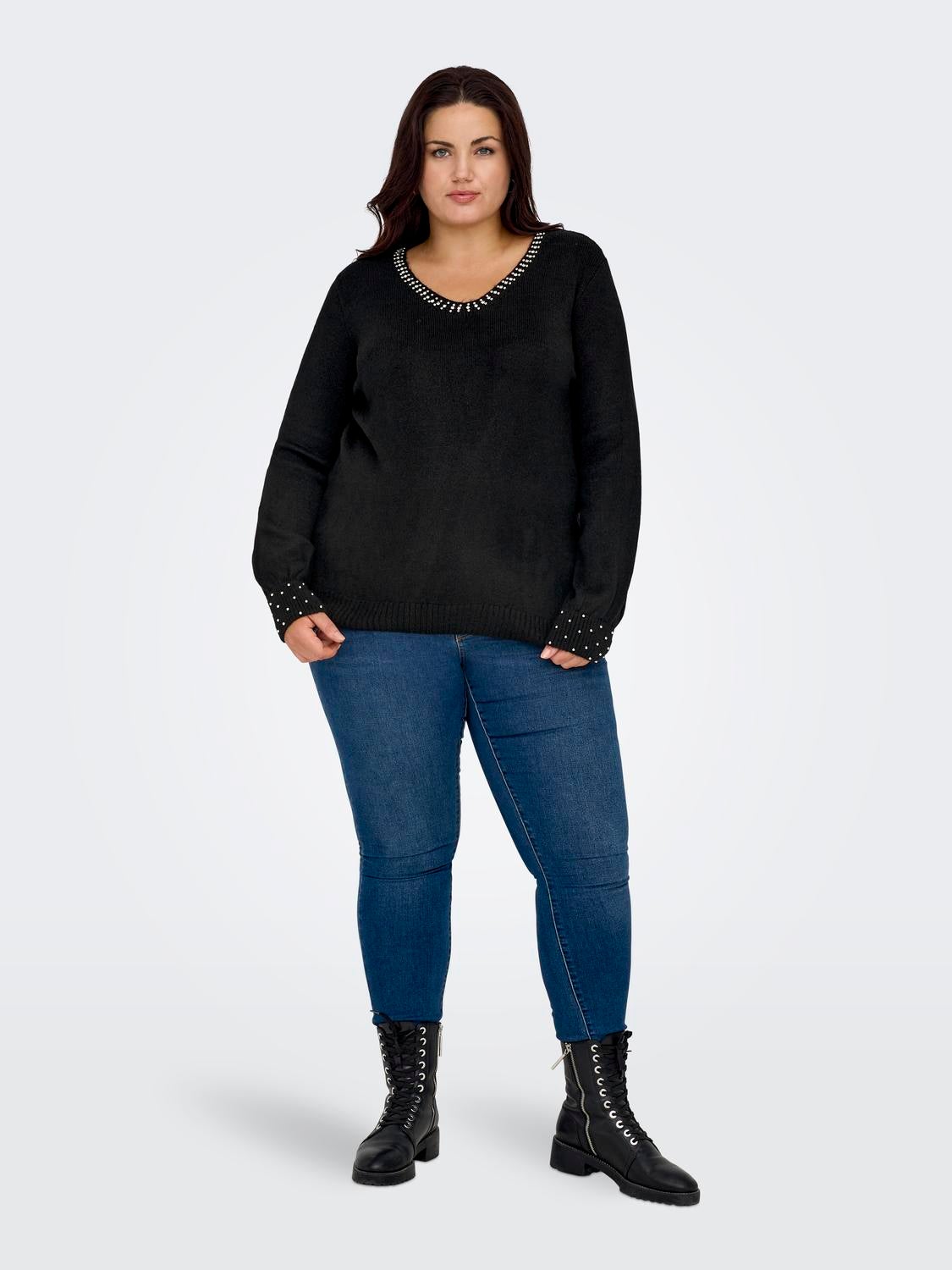 CARALESSIA Strickpullover Black