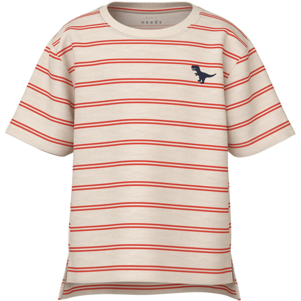 Køb Name It Whitecap Gray Paprika Voby Regular T-Shirt