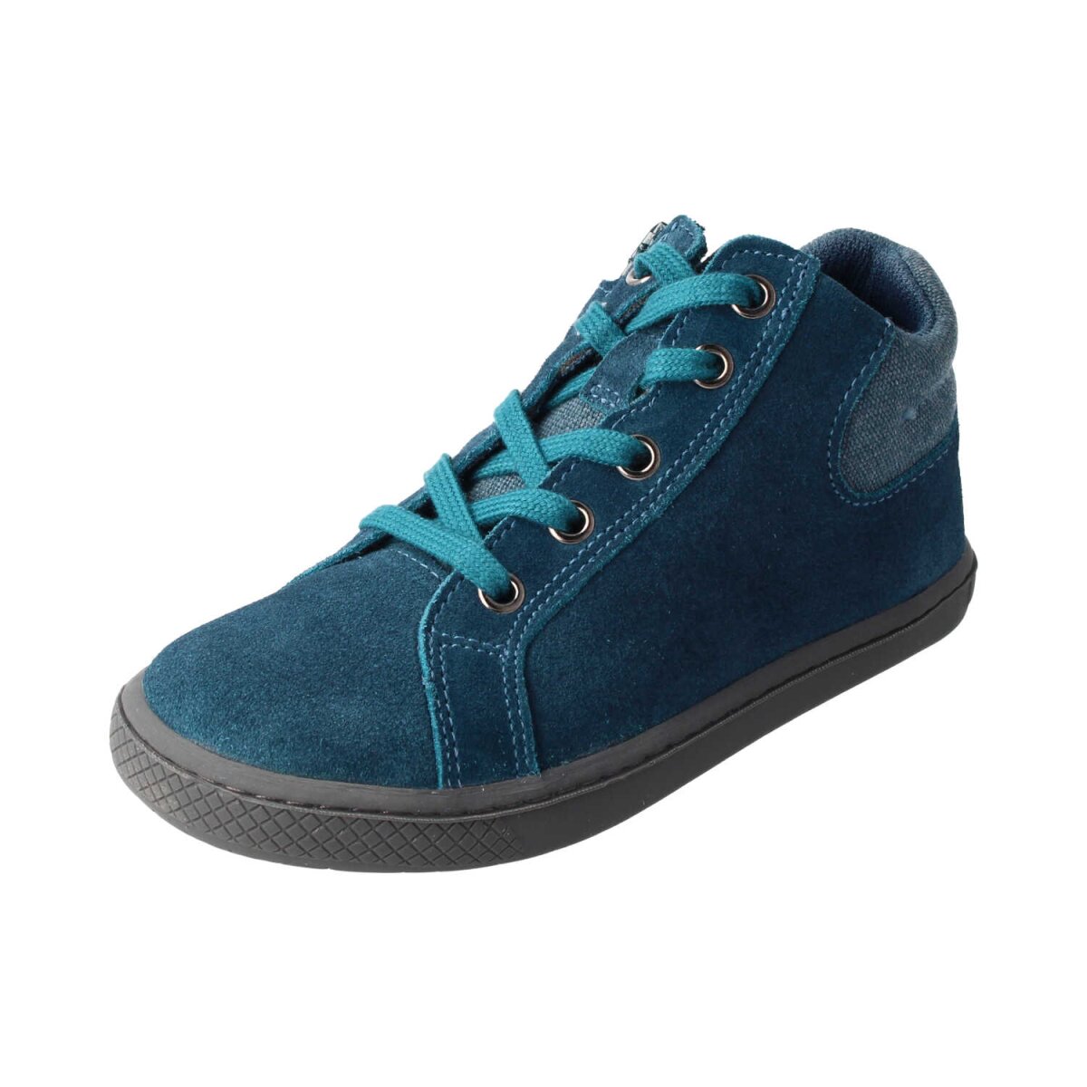 WL32051-222 petrol STAY-HAPPY velours textil laces zipper Weite/W