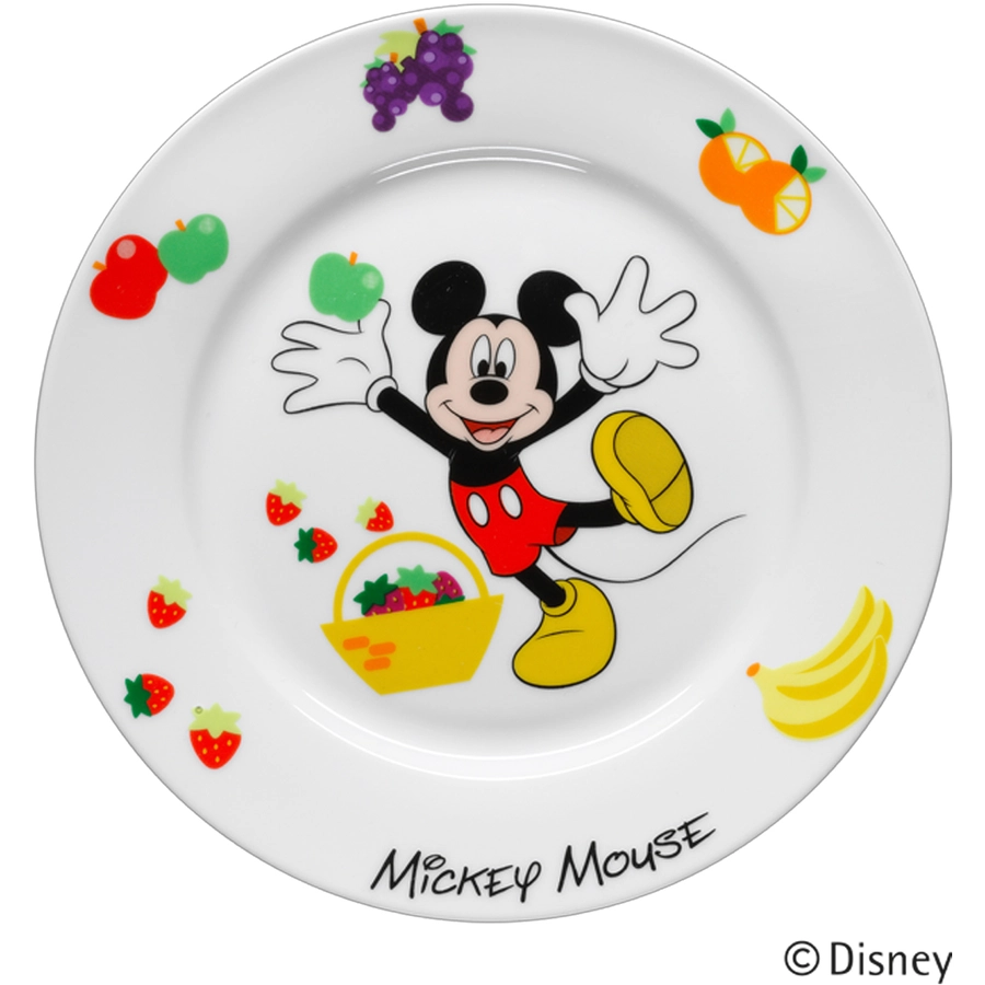 Schnullireich Geschenkset mit Namen Mickey Mouse: WMF Kinderbesteck + Teller + Lätzchen 6-Tlg Silber