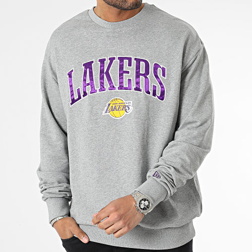 Sweat Crewneck NBA Applique Los Angeles Lakers 60357065 Gris Chiné