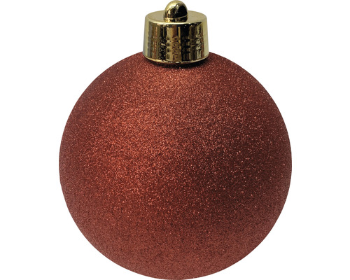 Lafiora kerstbal, kunststof, Ø 20 cm, rode glitter