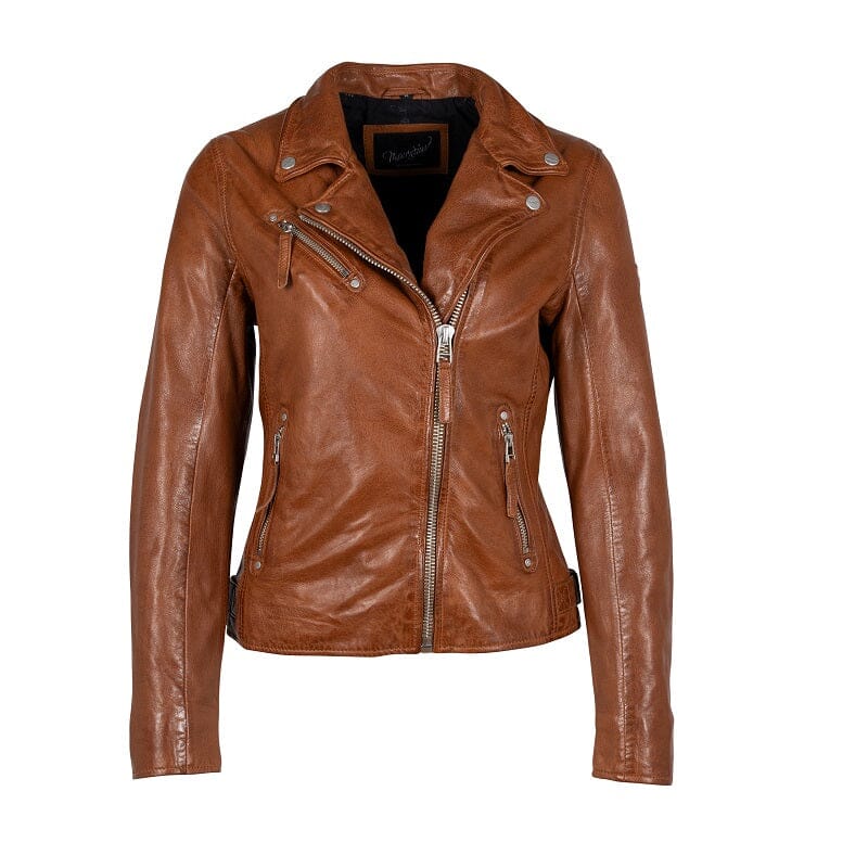Gypsy cognac leren bikerjack Paige