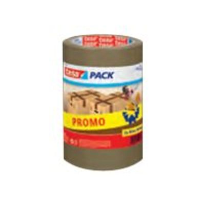 Tesapack - 3 Rubans adhésifs d'emballage - 50 mm x 66 m - havane