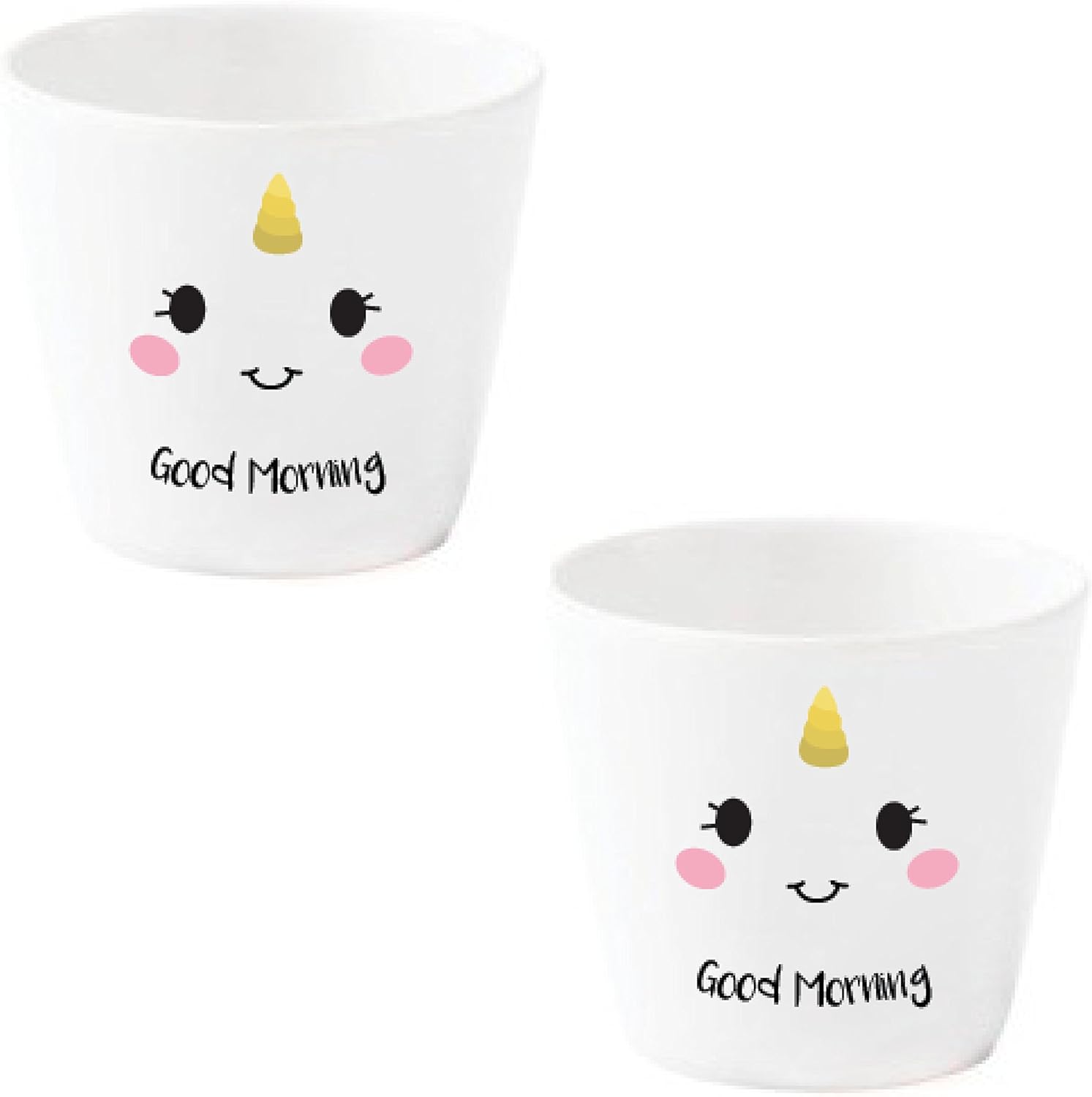 EinhornLiebe - Eierbecher Set - Einhorn mit Gesicht »Happy« (2 Stück)