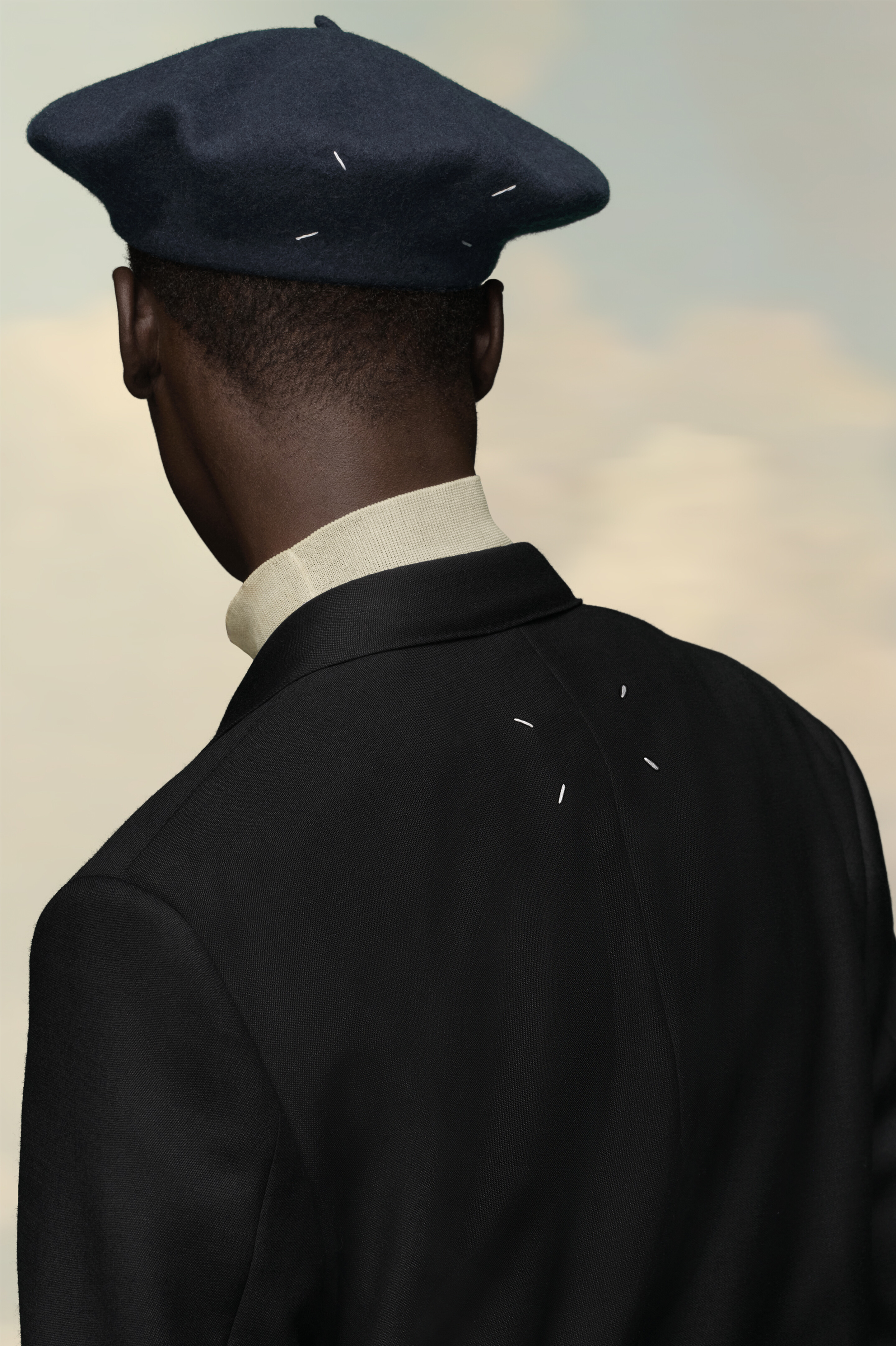 Béret en laine feutrée Bleu Navy