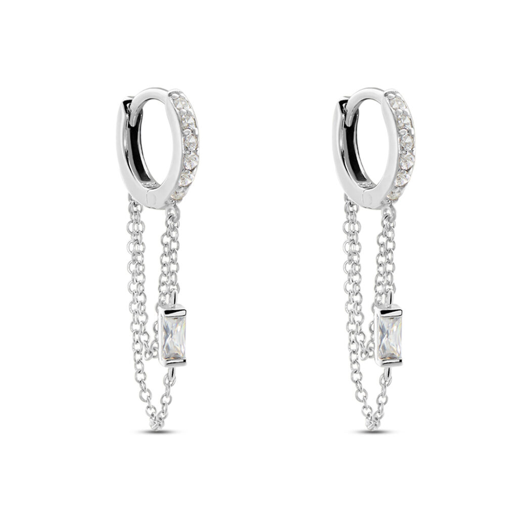 Créole Argent Blanc Javier Oxydes De Zirconium