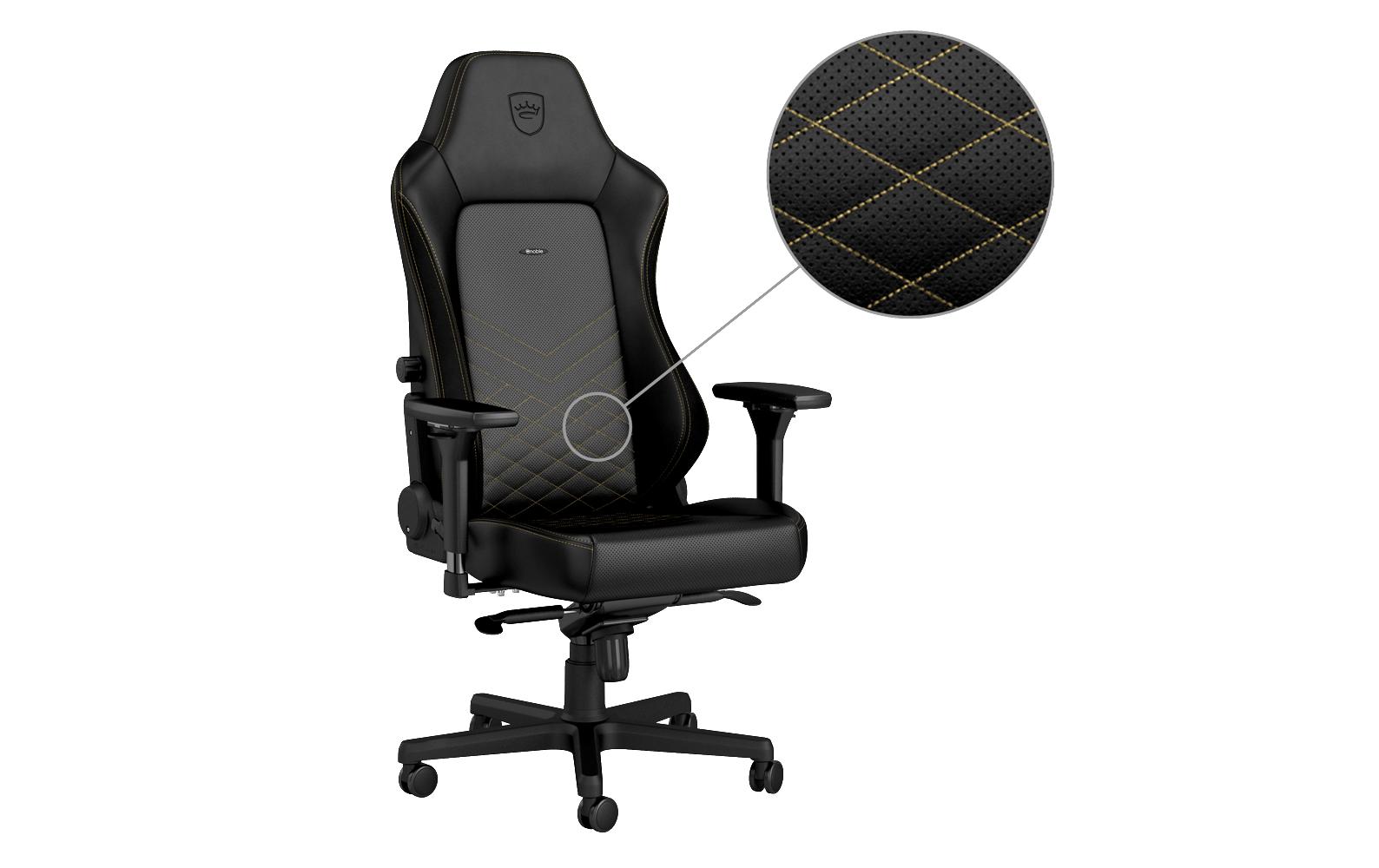 Gaming-Stuhl HERO Schwarz/Gold<br>Ergonomischer Gaming-Stuhl