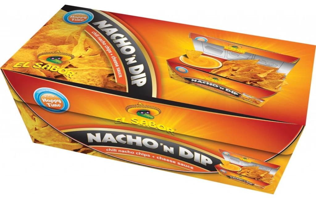 Chips Nacho 'N Dip Cheese 175gNacho-Chips mit Chilli-Geschmack und Käse-Sauce