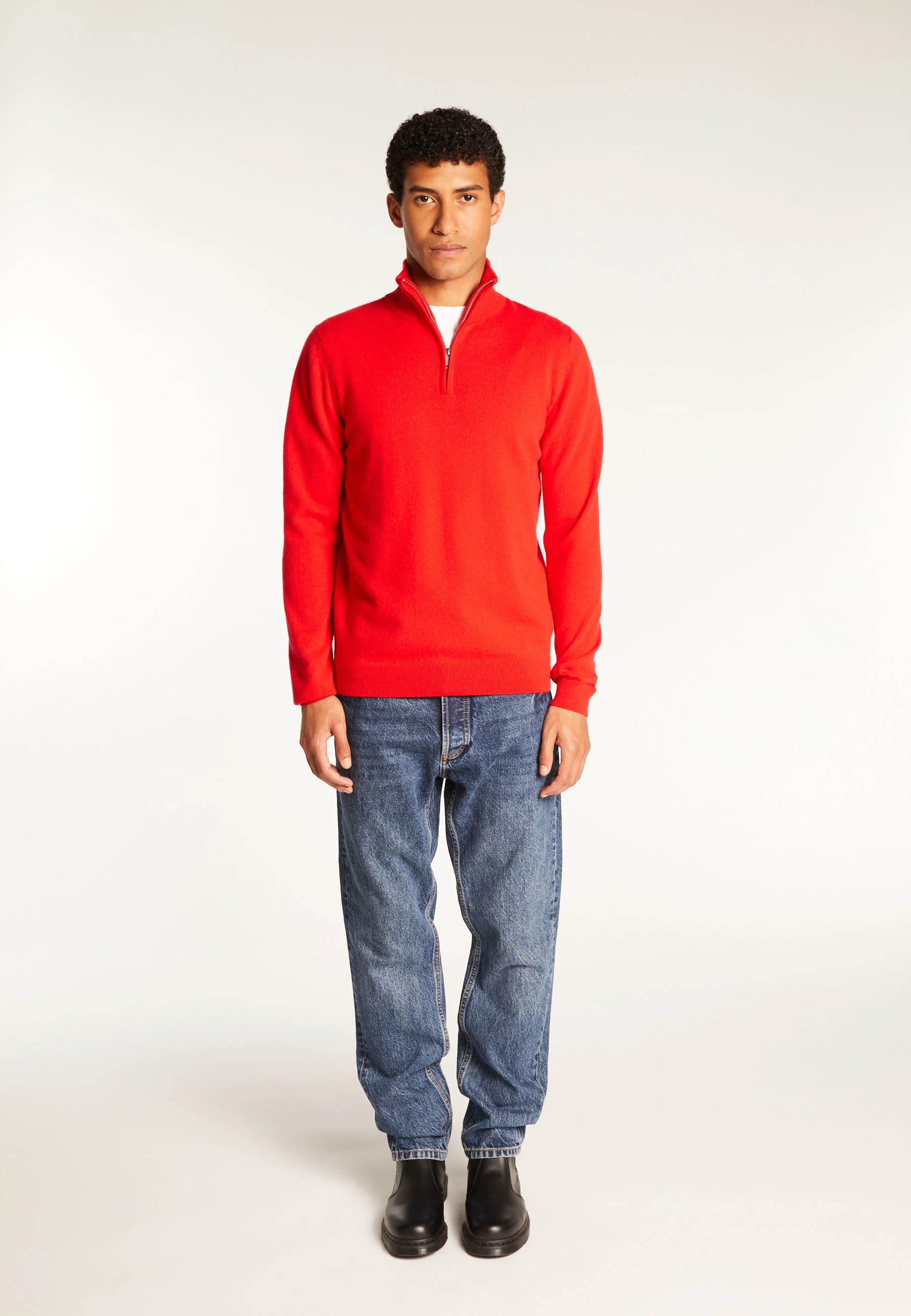 EMILEAH24 - Pull camionneur en cachemire | Rouge