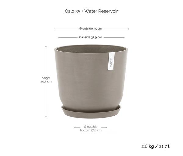 Ecopots Kunststoff-Topf Oslo mit Wassersystem,