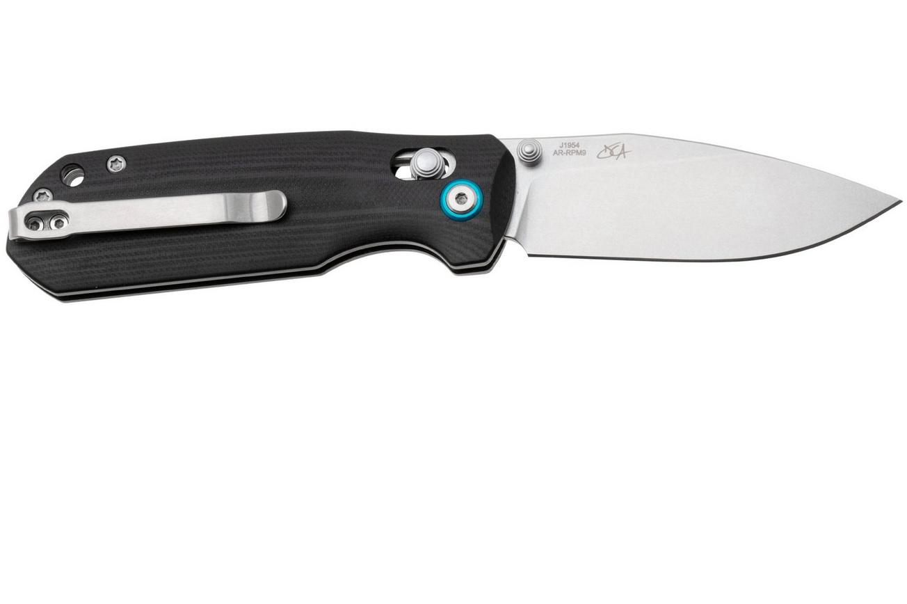 CJRB Maximal J1954-BK Stonewashed AR-RPM9, Black G10, zakmes, David C. Andersen design
