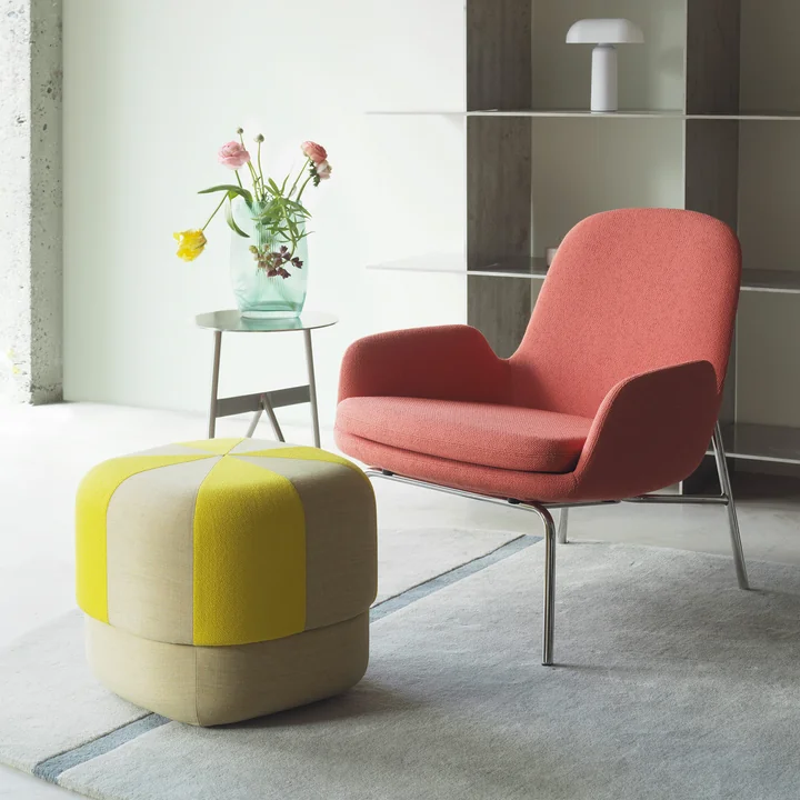 Normann Copenhagen - Circus Pouf klein, grau Velour