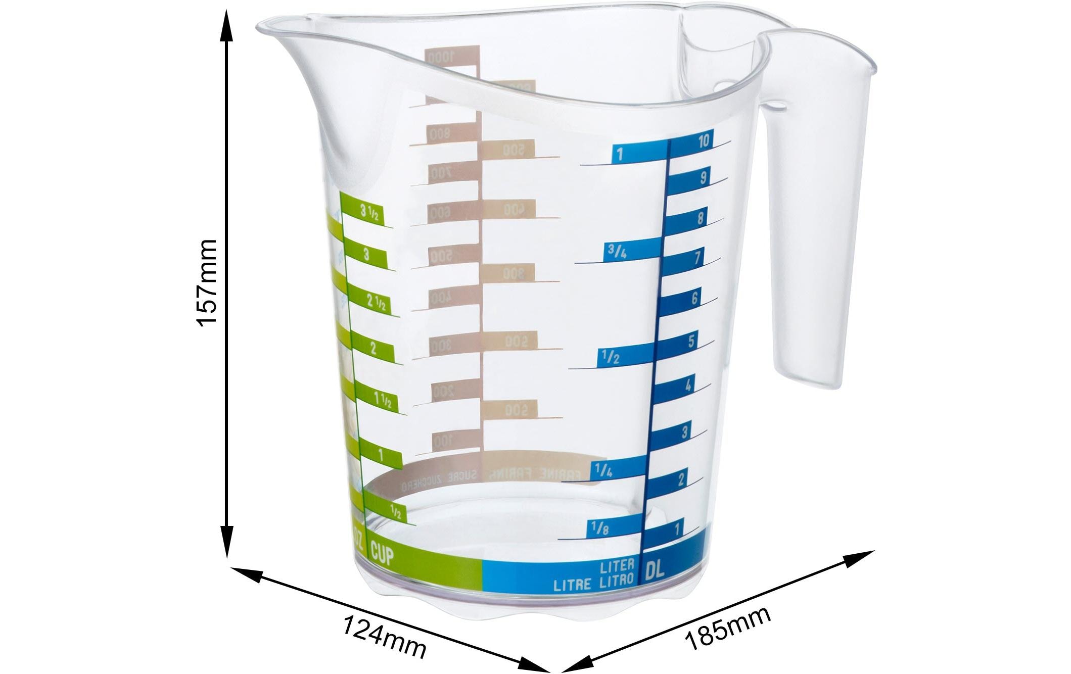 Messbecher Domino Dekor 10 dl, TransparentMess-Becher