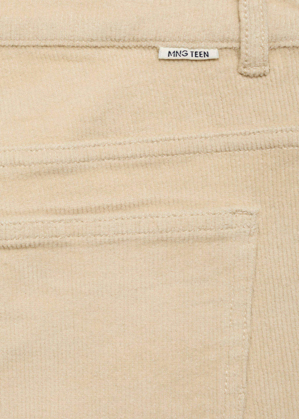 MANGO TEEN corduroy regular fit broek lichtbeige