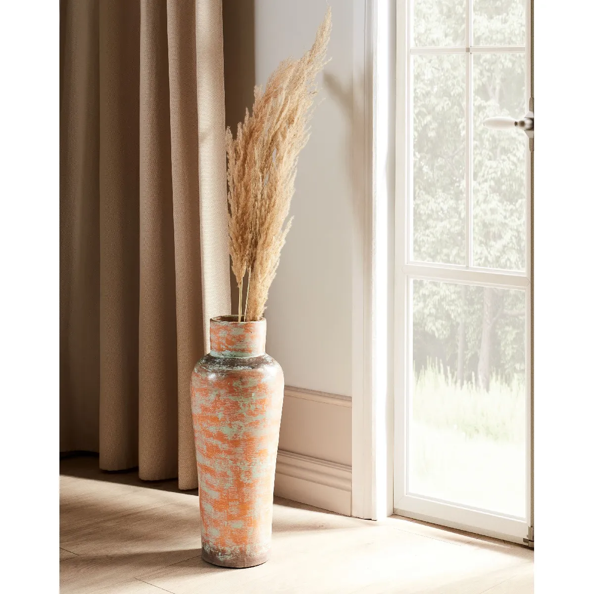 Beliani Vase GONNOS Vert 55 cm
