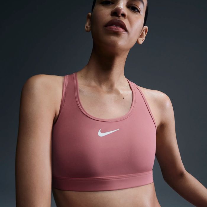 Nike Dame BH Swoosh Medium Support Bra Pink