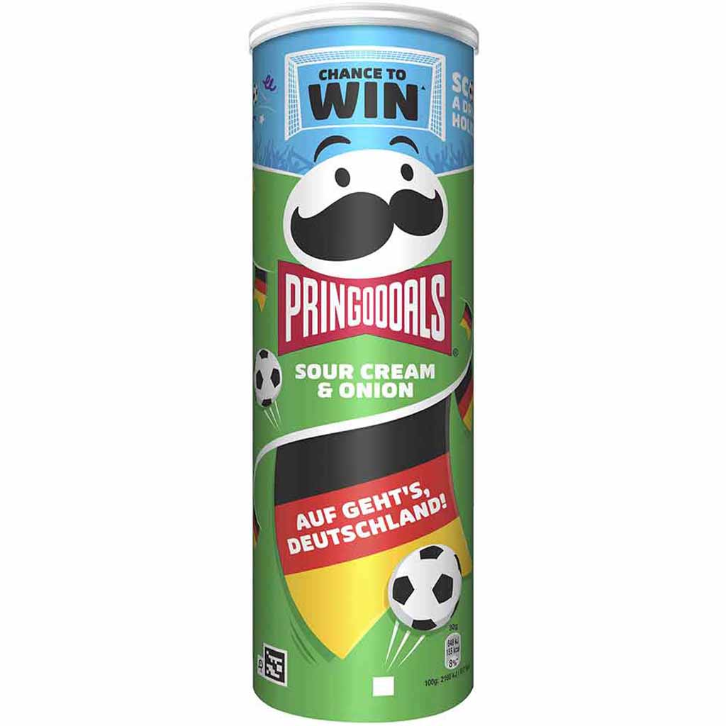 Pringles PRINGOOOALS Sour Cream & Onion 165g MHD:29.8.25