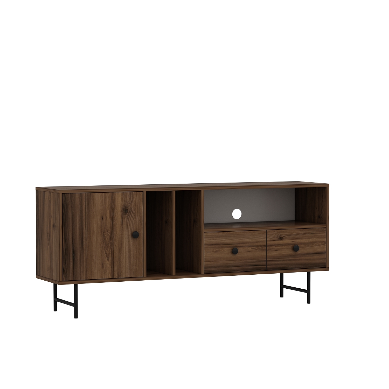 TV-Lowboard - braun - 2 Schubladen - 160 cm