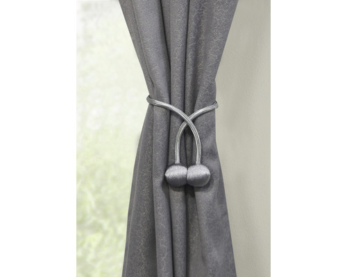 Flex-S stropdas met magneet, zilver, 48 cm