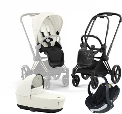 Cybex Priam Duovogn inkl. BeSafe iZi Go Modular X2, Off White/Matt Black