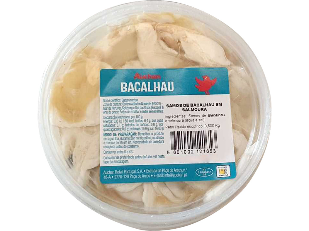 SAMOS DE BACALHAU AUCHAN 500G