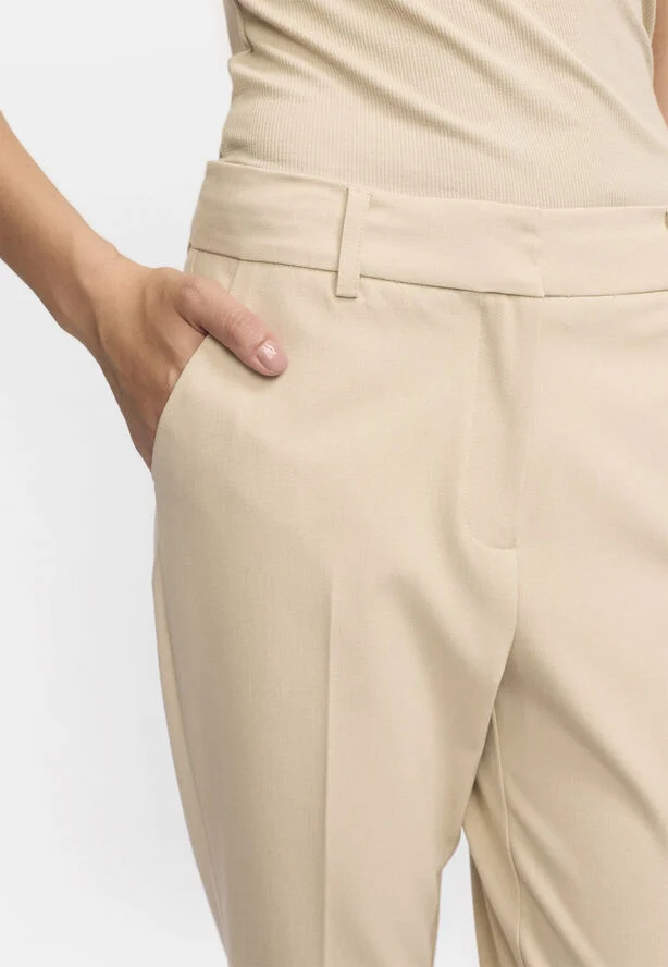 Soft Rebels SRVilja mid waist pant Feather gray melange