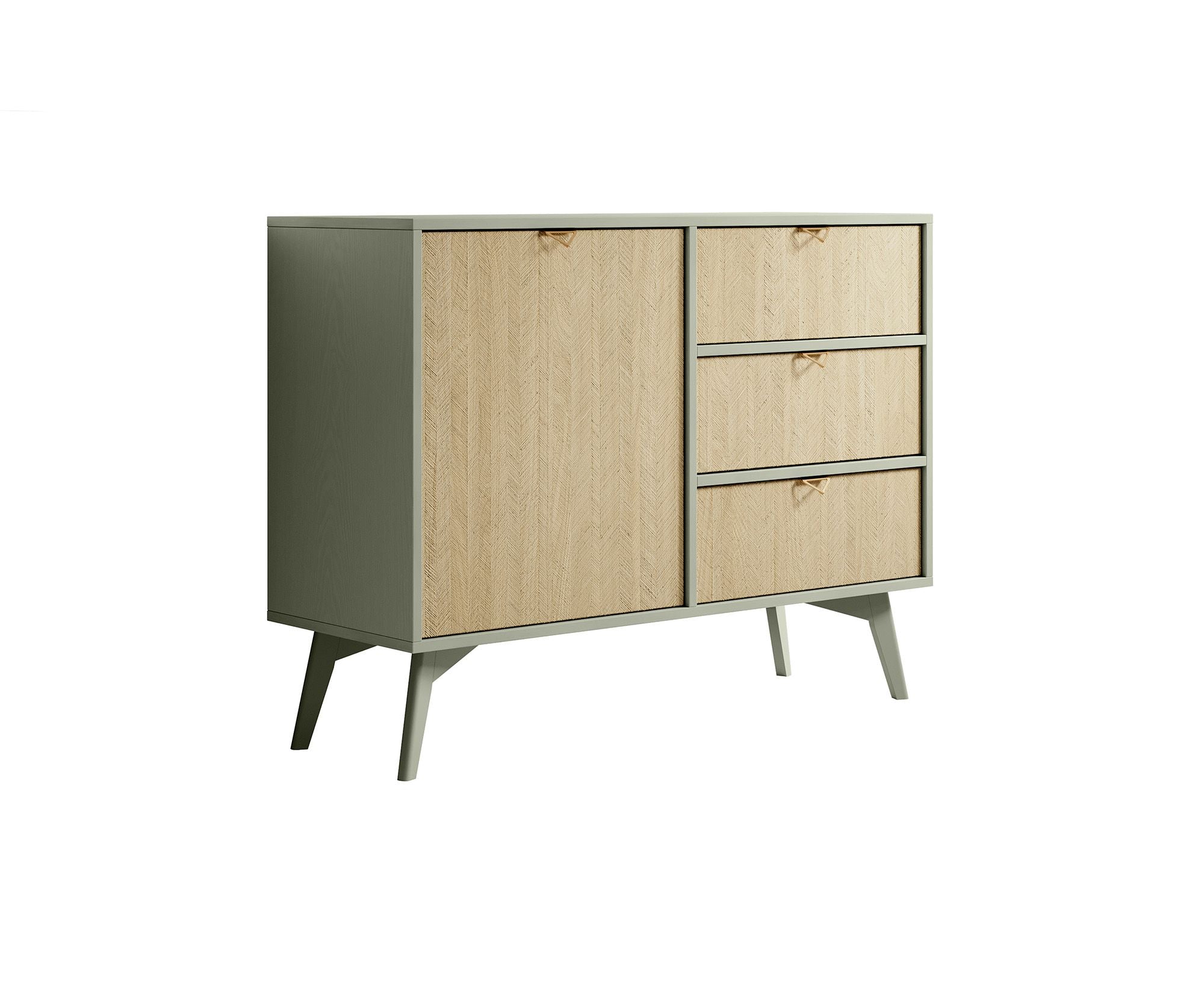 Essence - Dressoir - Groen/licht eiken - 106x38x81 cm