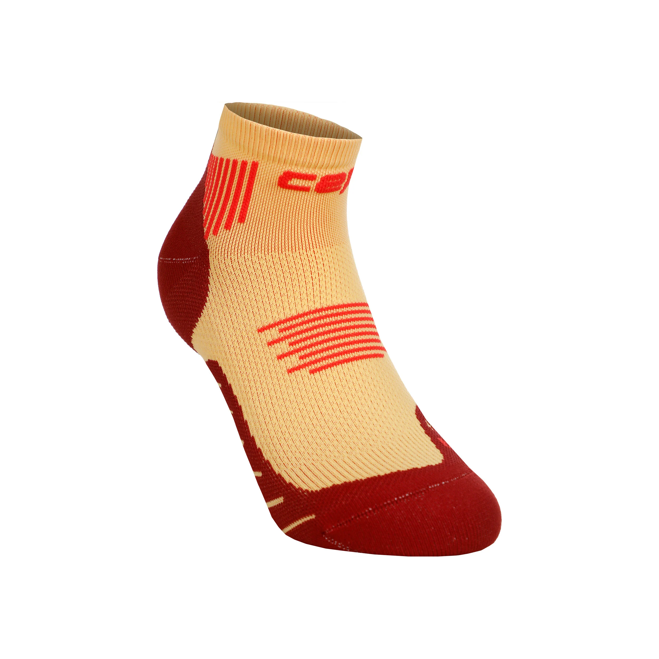 CEP Core Low Cut 5.0 Chaussettes De Compression Hommes - Jaune , Rouge Foncé