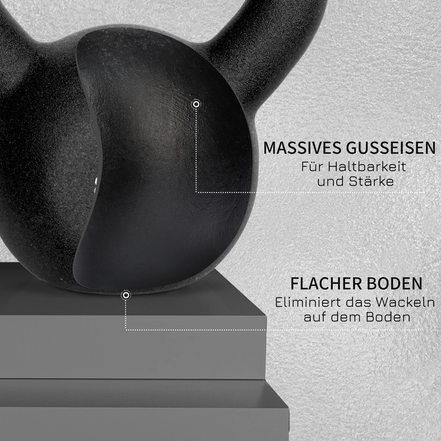 HOMCOM Kugelhantel mit Neoprenbeschichtung schwarz