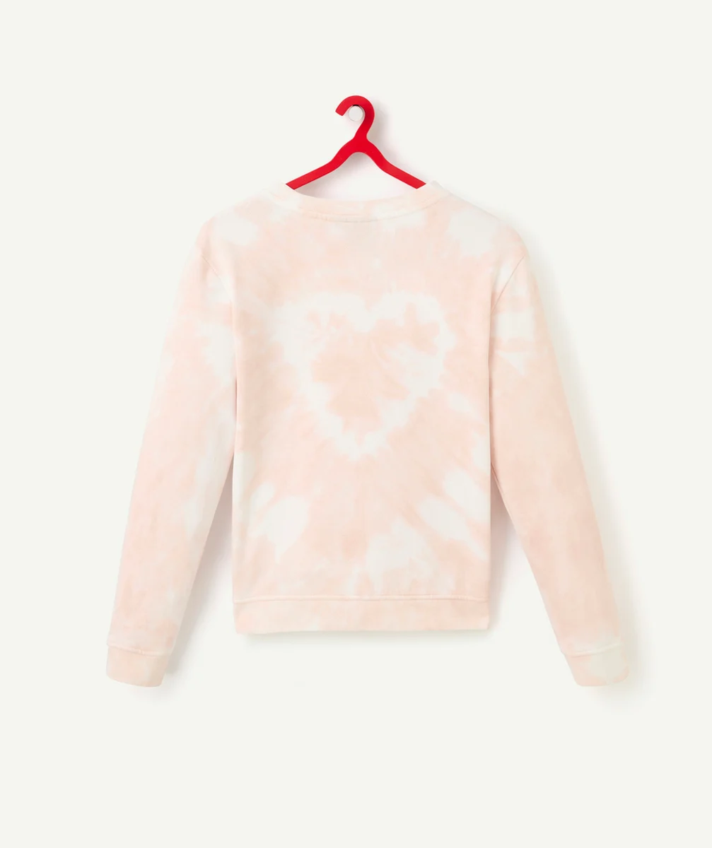 VANSSWEAT FILLE TIE-DYE ROSE AVEC LOGO