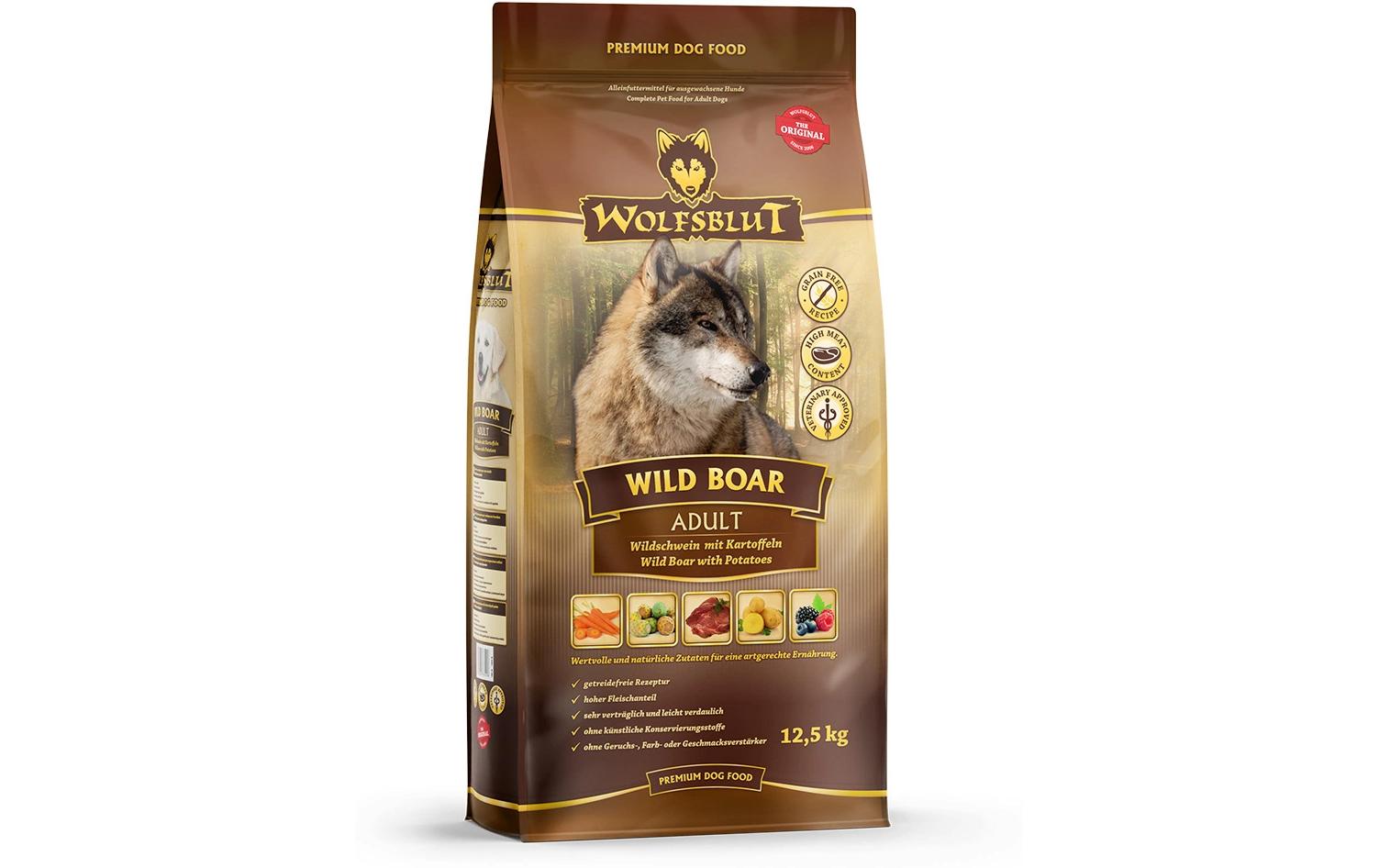 Trockenfutter Dog Wild Boar Adult, 12.5 kgAlleinfuttermittel für erwachsene Hunde mittlerer Rasse