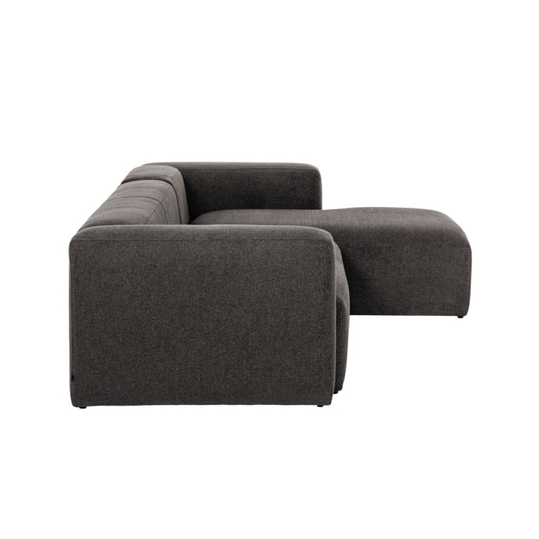Kave Home Blok 3-zits bank met chaise longue rechts grijs corduroy