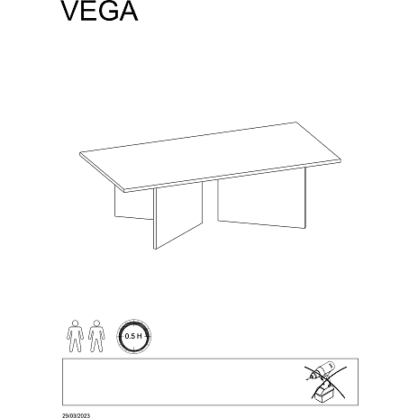 Vega sofabord - brun