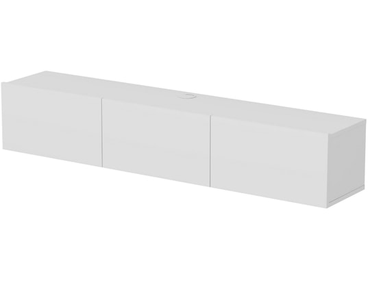 CONCEPT1 - Meuble TV Denby - Blanc 160 x 29,6 x 31,4