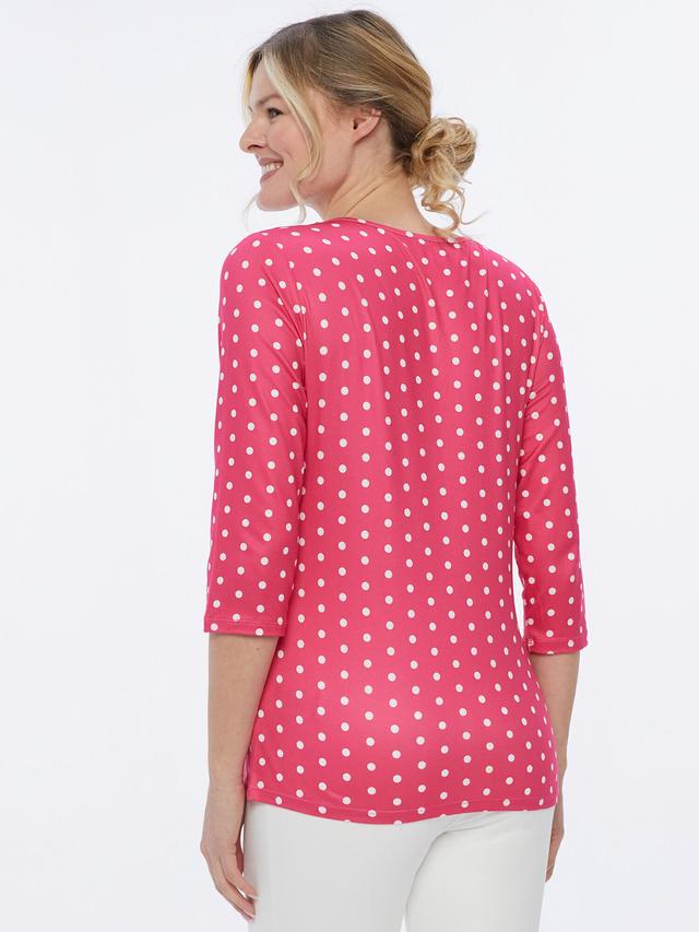 Shirt mit Bubikragen und Punkten