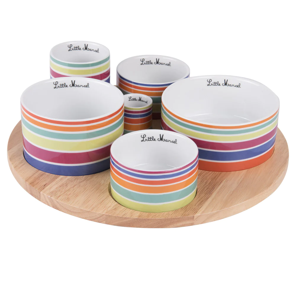 Service à apéritif tournant Little Marcel 6 pièces 31 cm Little marcel