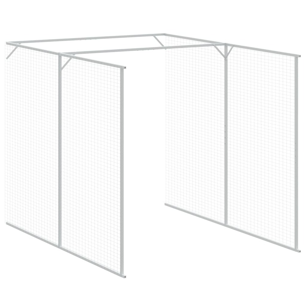 Niche pour chien avec cour anthracite 165x1067x181 cm