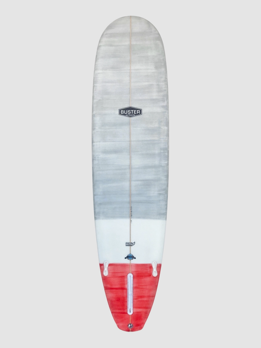 Buster 7'6 Mini Malibu Surfboard white/blue/black