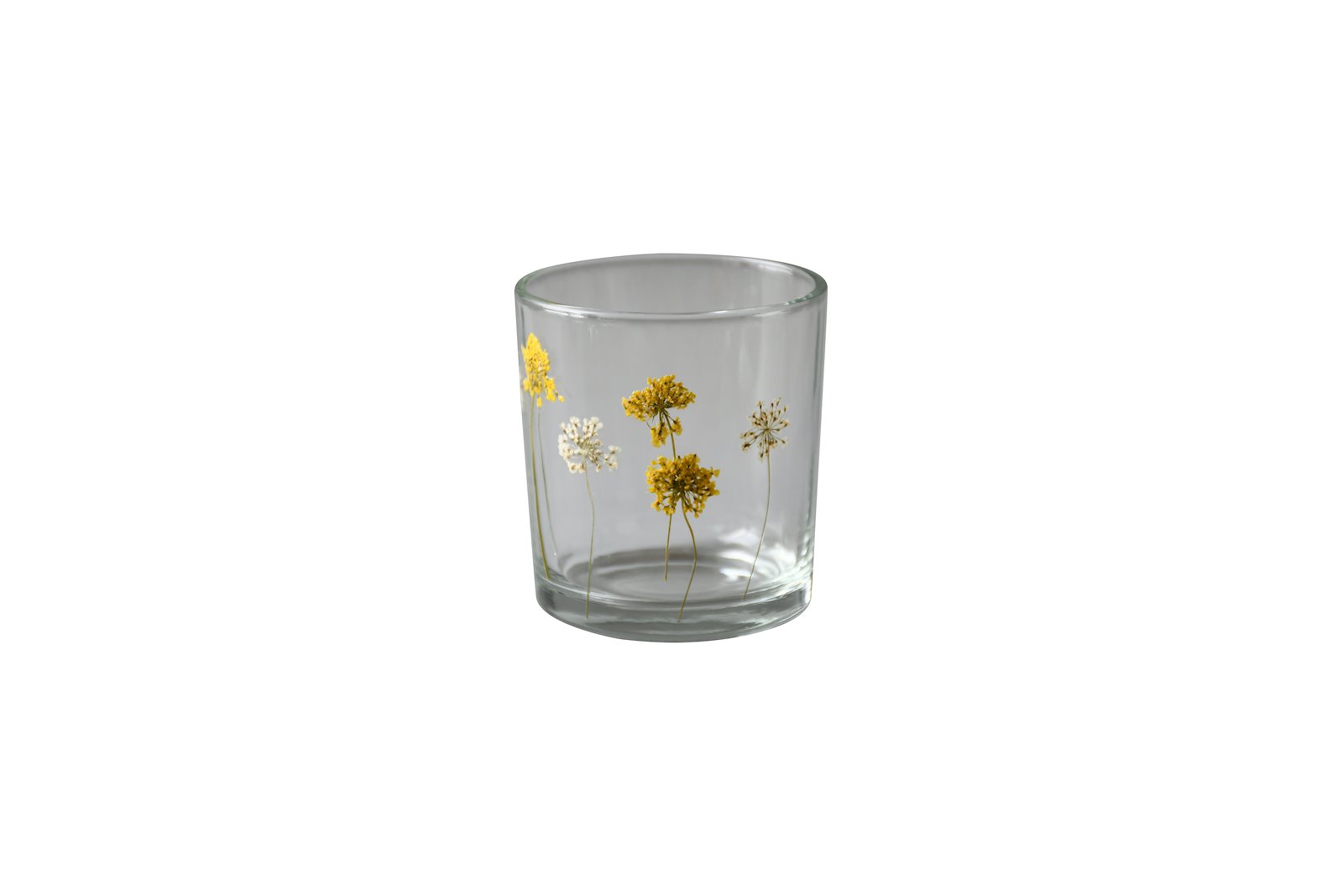 Florian lysholder I Klar m/blomster Ø7,3 H8 cm