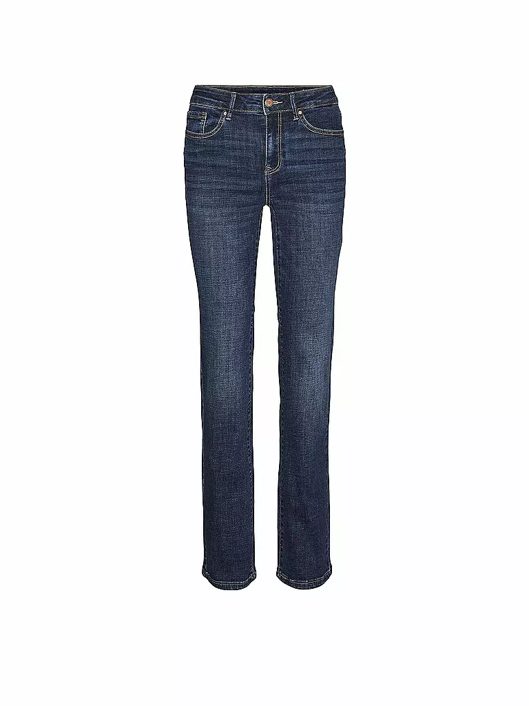 VERO MODA Jeans Straight Fit VMFLASH dunkelblau