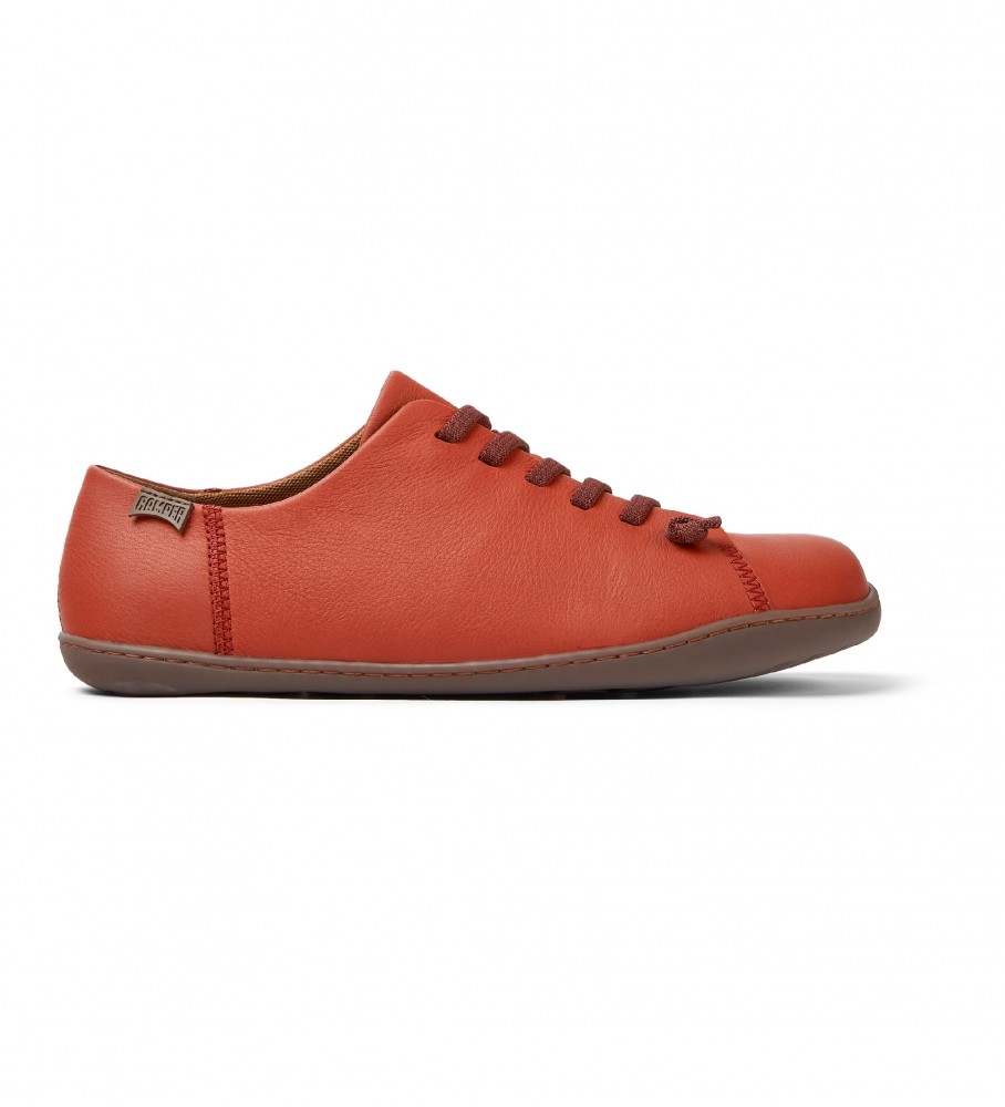 Chinelo de couro vermelho Camper Peu Cami