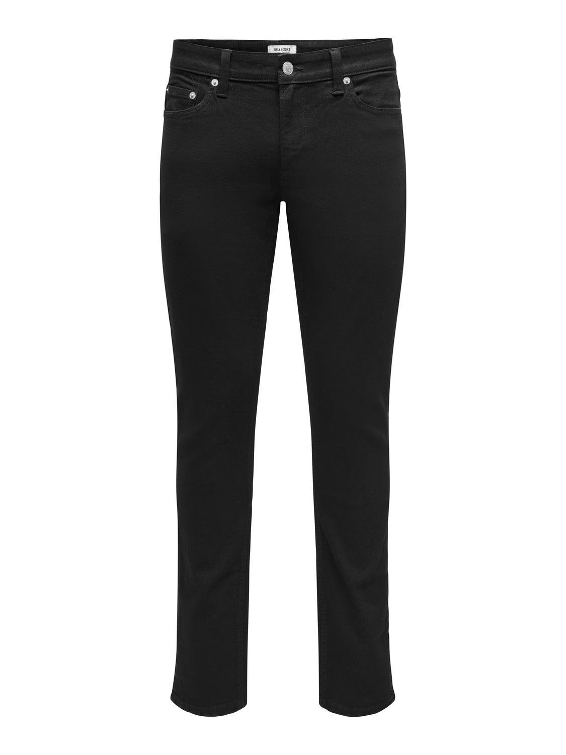 ONSLOOM Mid Rise Slim Fit Jeans Black Denim