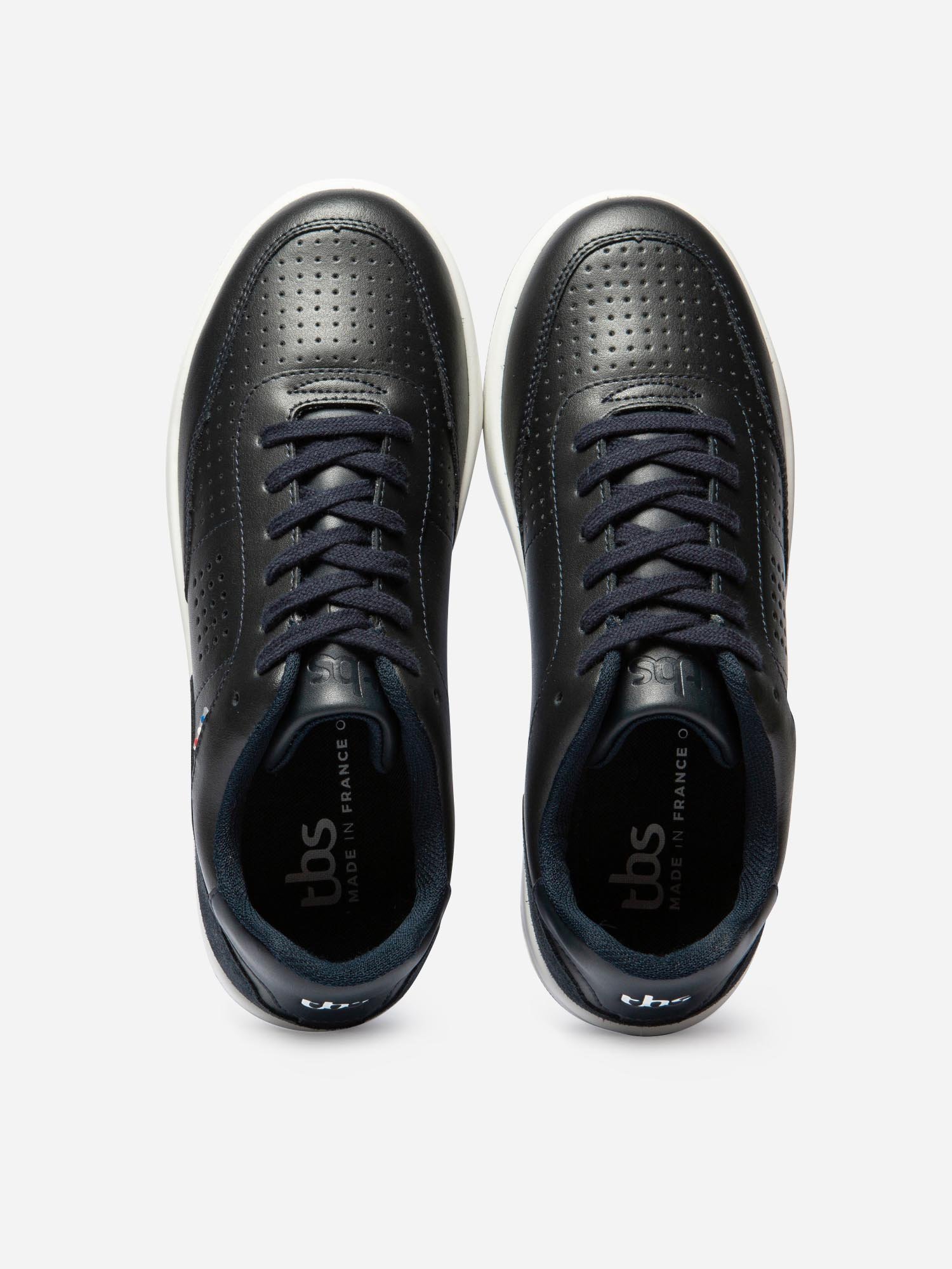 Baskets Homme Fabriquées en France Cuir Marine