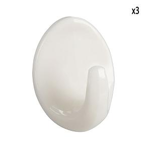 CROCHET PLASTIQUE ROND 28X37MM 3PCS