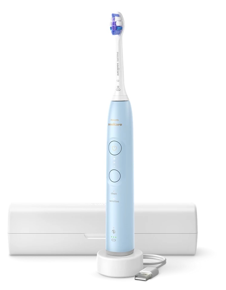 PHILIPS Sonicare 6100 elektrische Schallzahnbürste<br>1 Stück, HX7406/02 hellblau