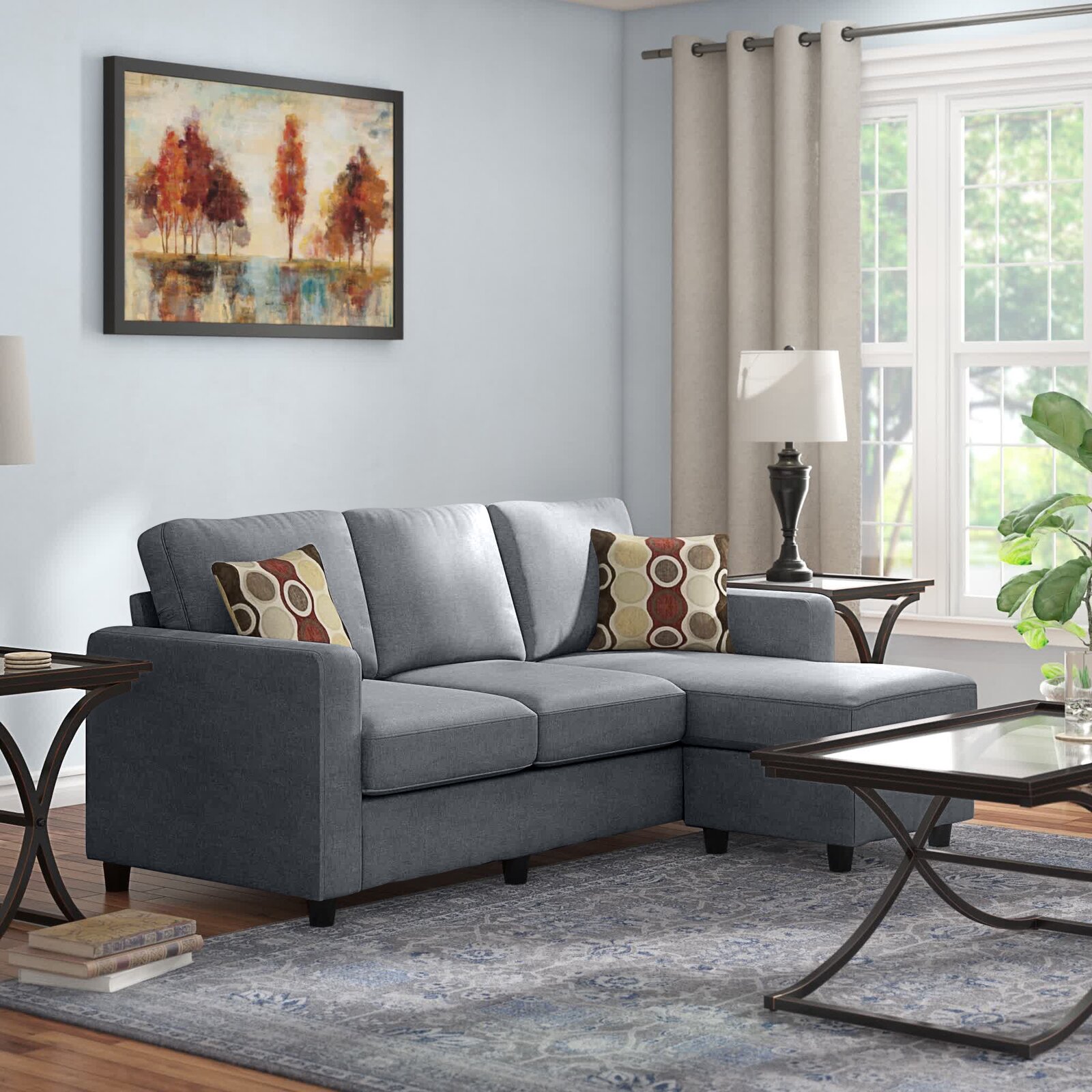 Campbelltown 78.5&prime;&prime; Wide Reversible Sofa & Chaise With Ottoman