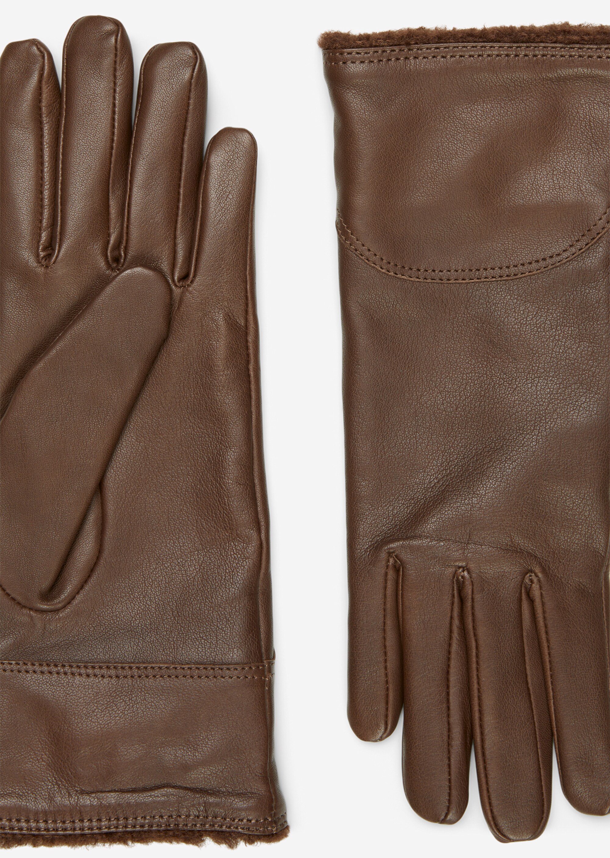 Leder-Fingerhandschuheaus Lammnappa