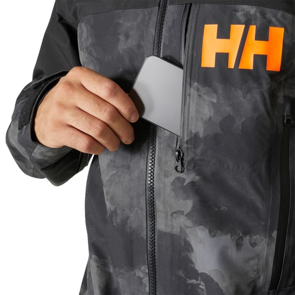 Combinaison de ski HELLY HANSEN CHUGACH INFIN PRINTED SUIT BLACK MARBLE