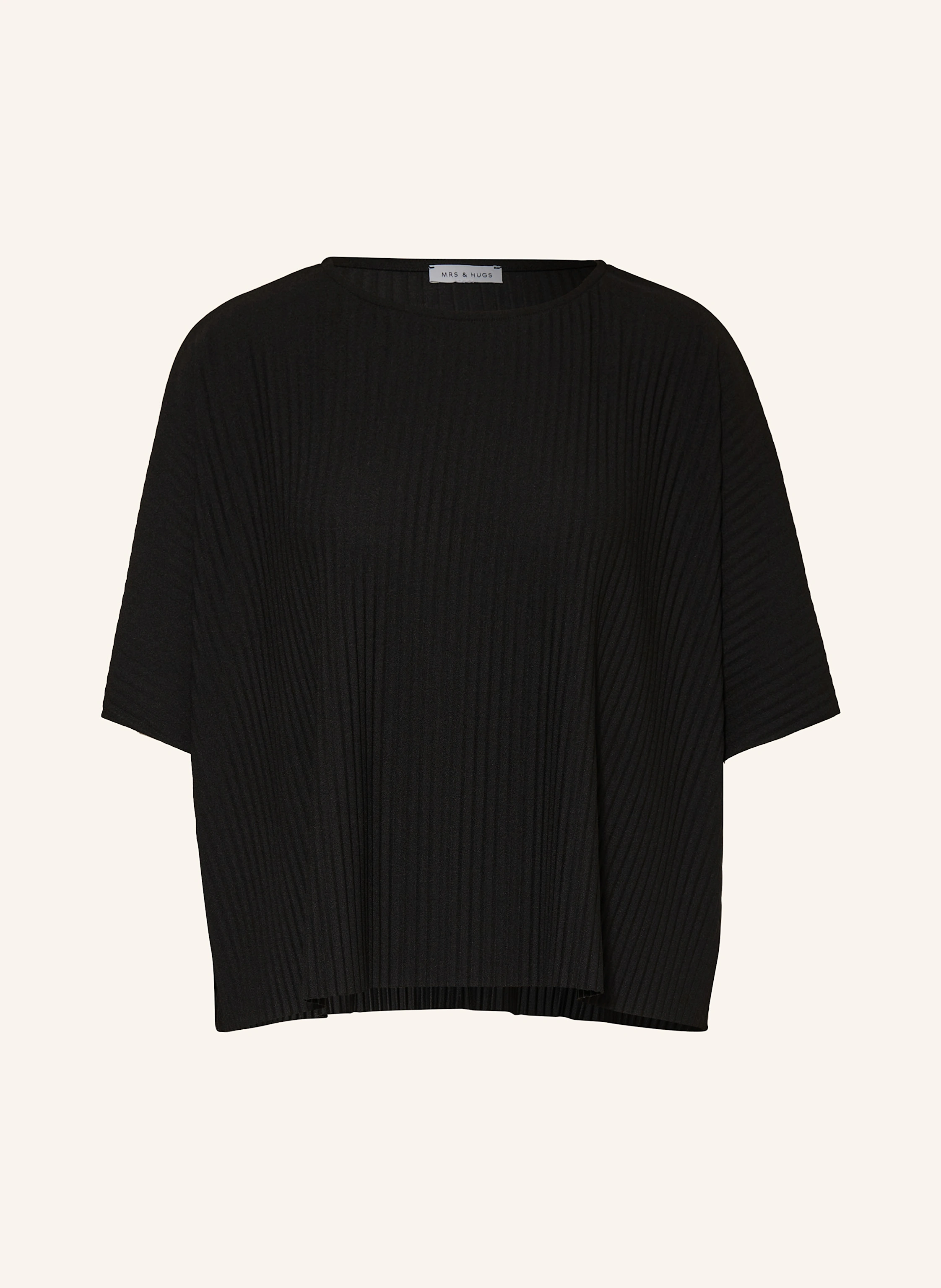 MRS & HUGS Cropped-Shirt mit Plissees